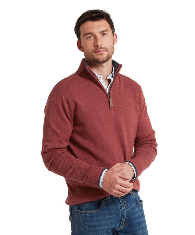 Blair Quarter Zip Jumper Redwood