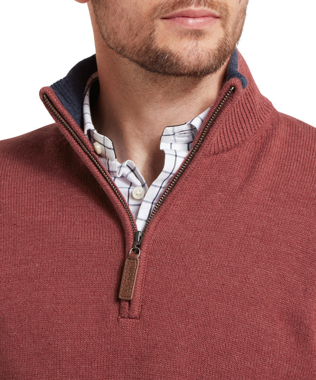 Blair Quarter Zip Jumper Redwood