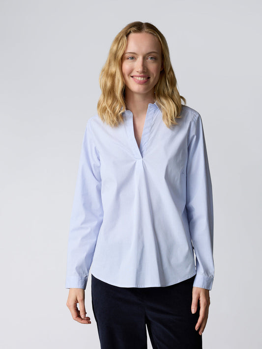Aliah Blouse Light Blue Stripe
