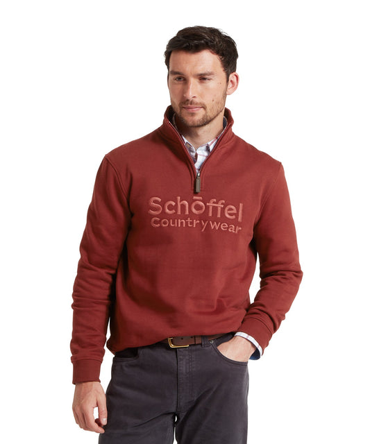 Bude Quarter Zip Sweatshirt Redwood