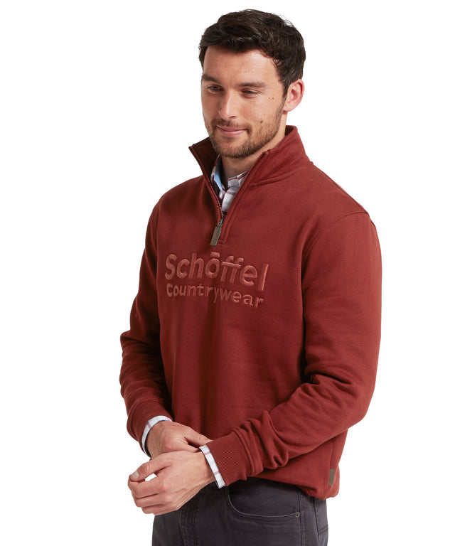 Bude Quarter Zip Sweatshirt Redwood