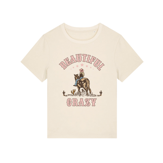 Beautiful Crazy Organic Cotton T-Shirt Natural