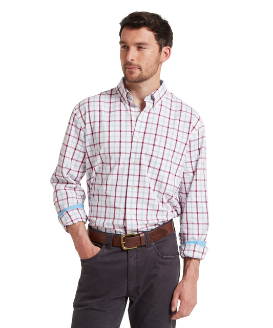 Brancaster Classic Shirt Mountain Blue Check