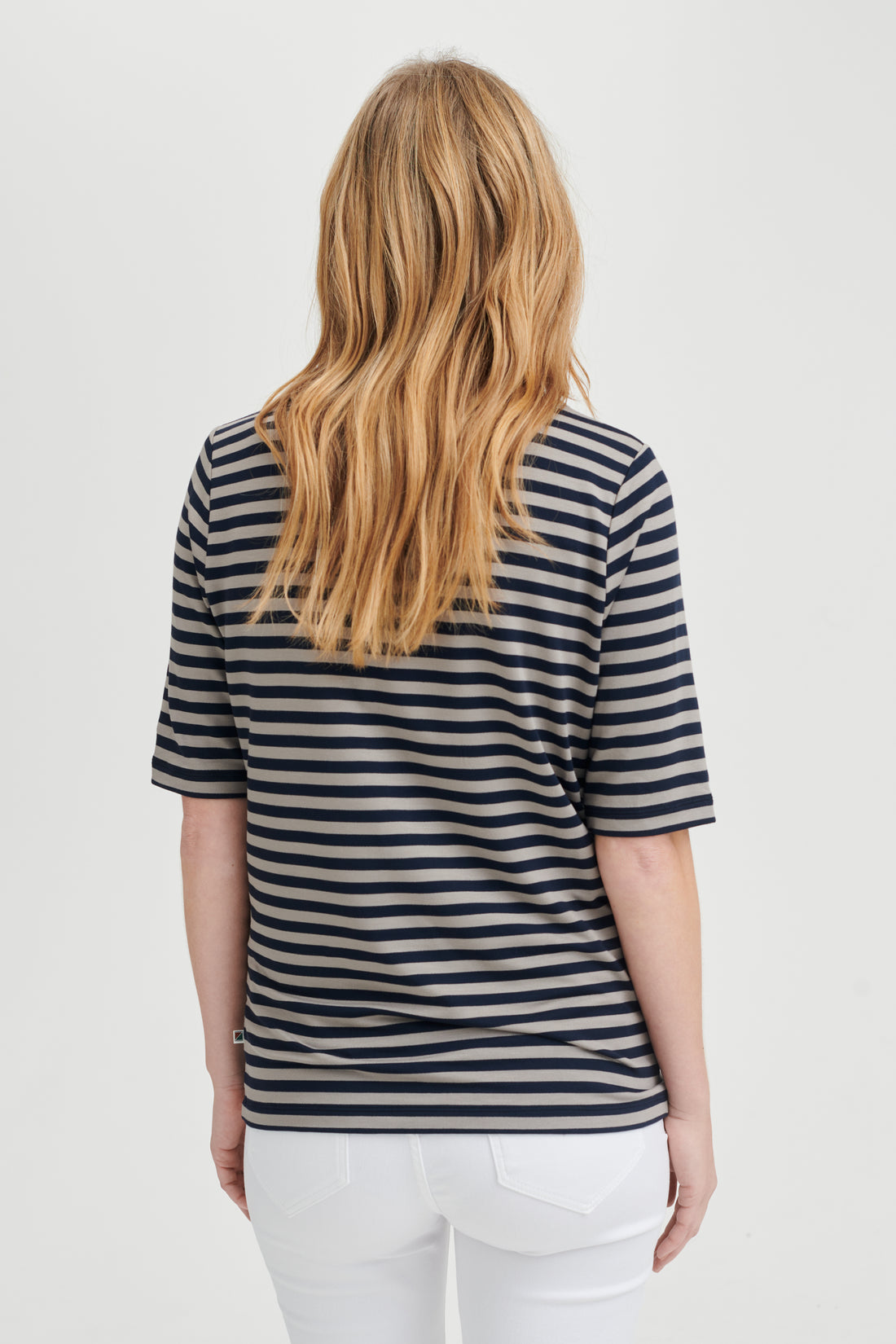 Hedy Short Sleeve T-shirt - Sand Stripe