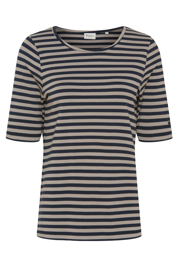 Hedy Short Sleeve T-shirt - Sand Stripe