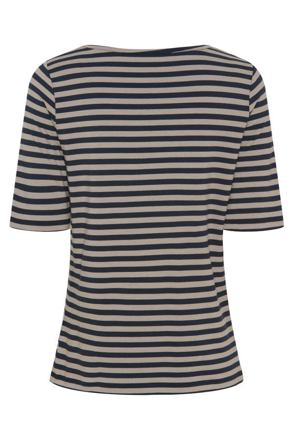 Hedy Short Sleeve T-shirt - Sand Stripe