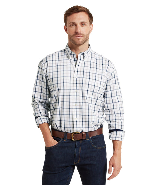 Brancaster Classic Shirt Oxford Navy Check