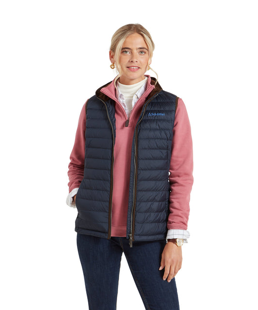Launde Down Gilet Petrol Blue