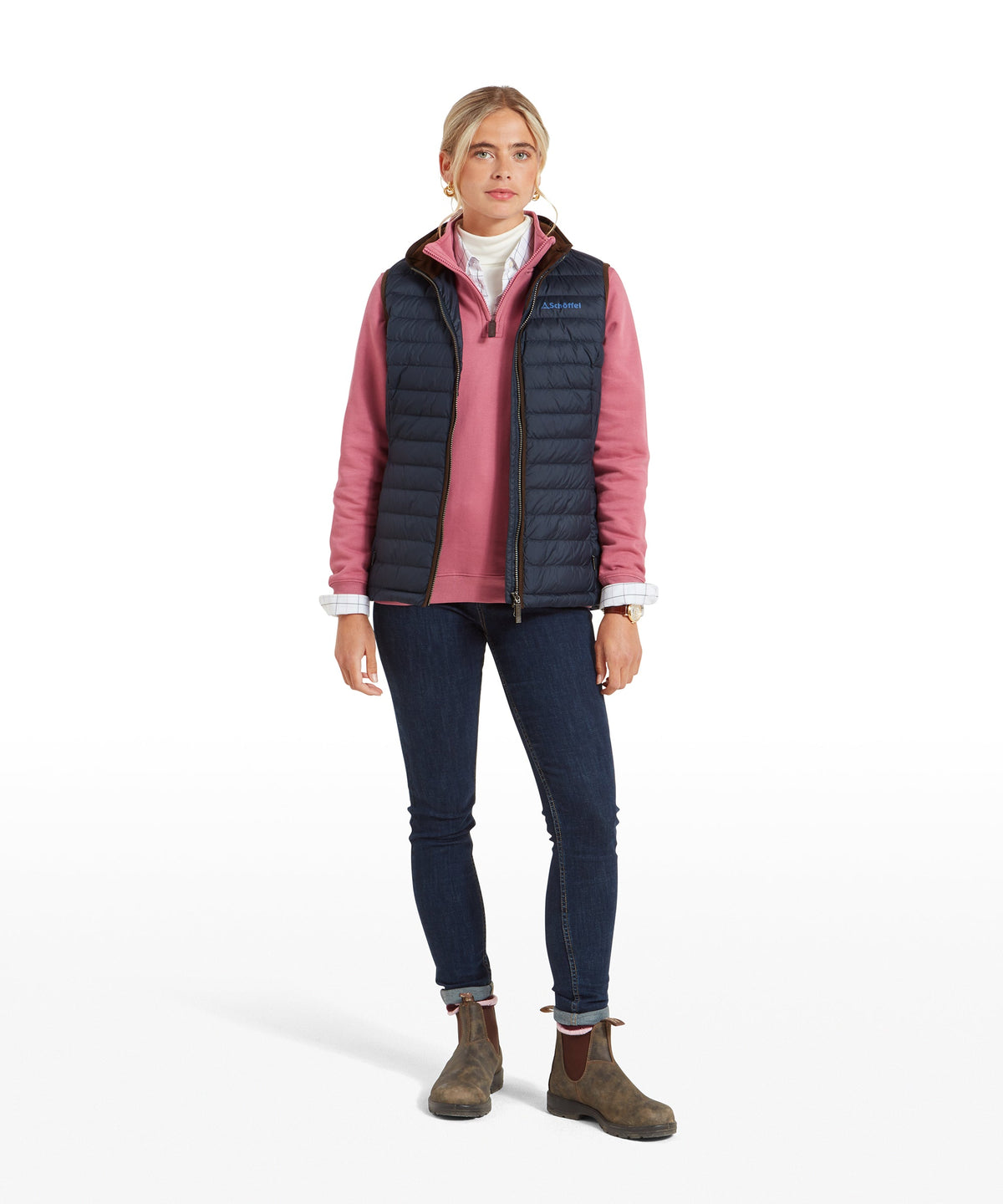 Launde Down Gilet Petrol Blue