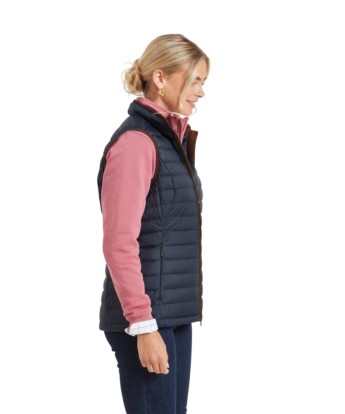 Launde Down Gilet Petrol Blue