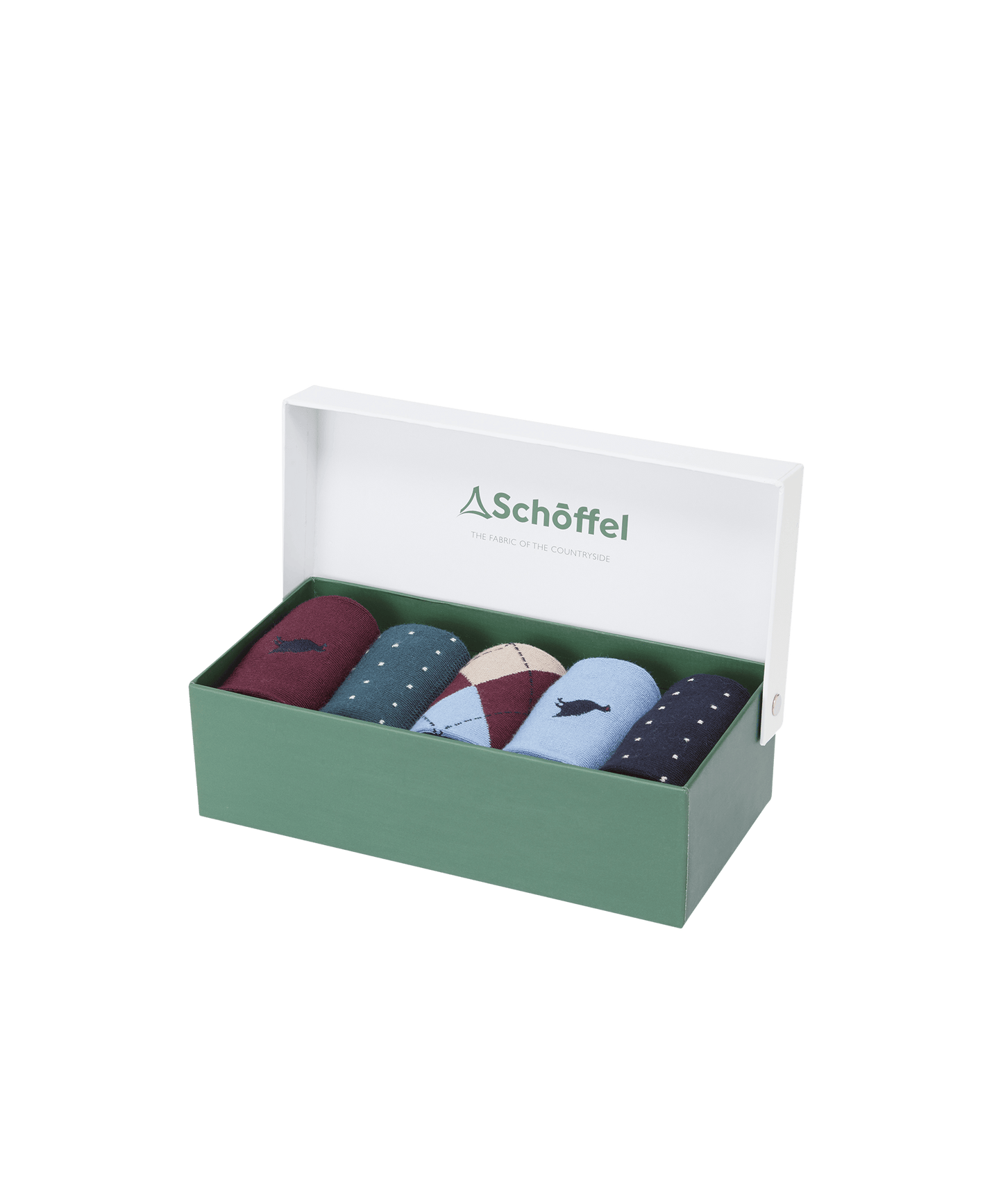 Bamboo Socks (Box Of 5) - Argyle Pattern Mix