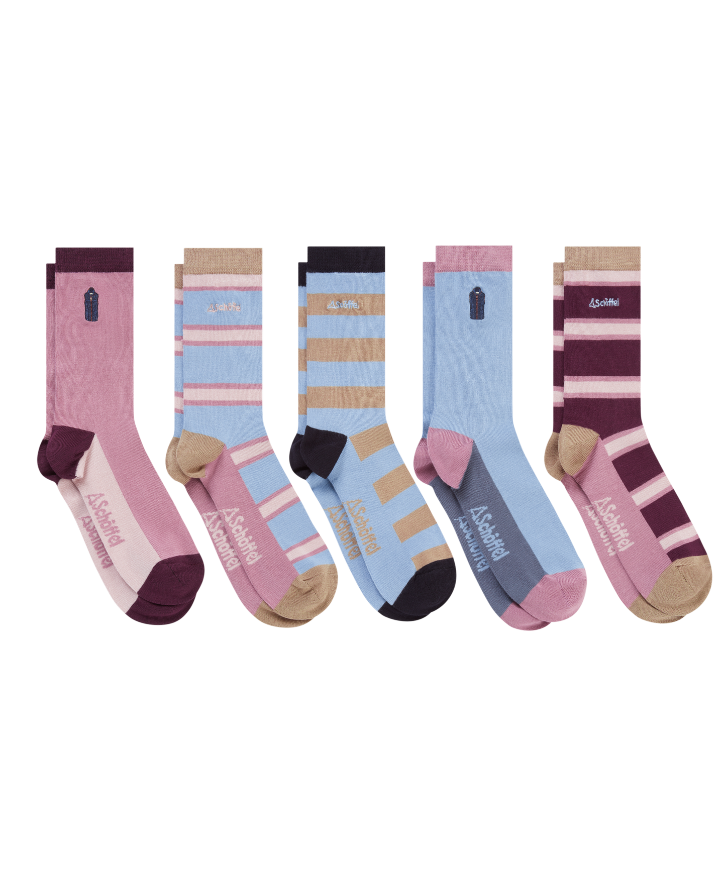 Women's Bamboo Socks (Box Of 5) - Lyndon Mix