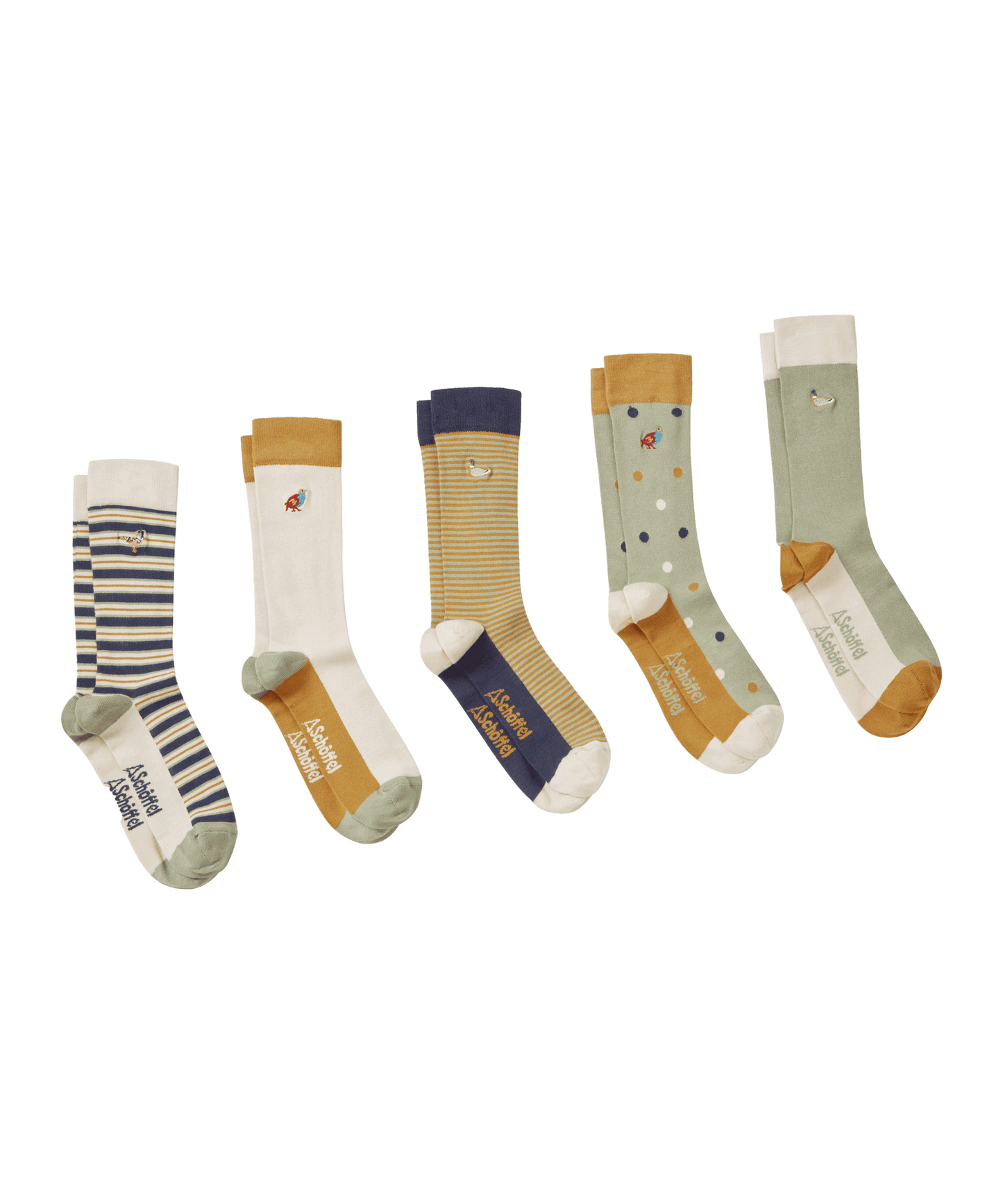 Men's Bamboo Socks (Box of 5) - Game Birds