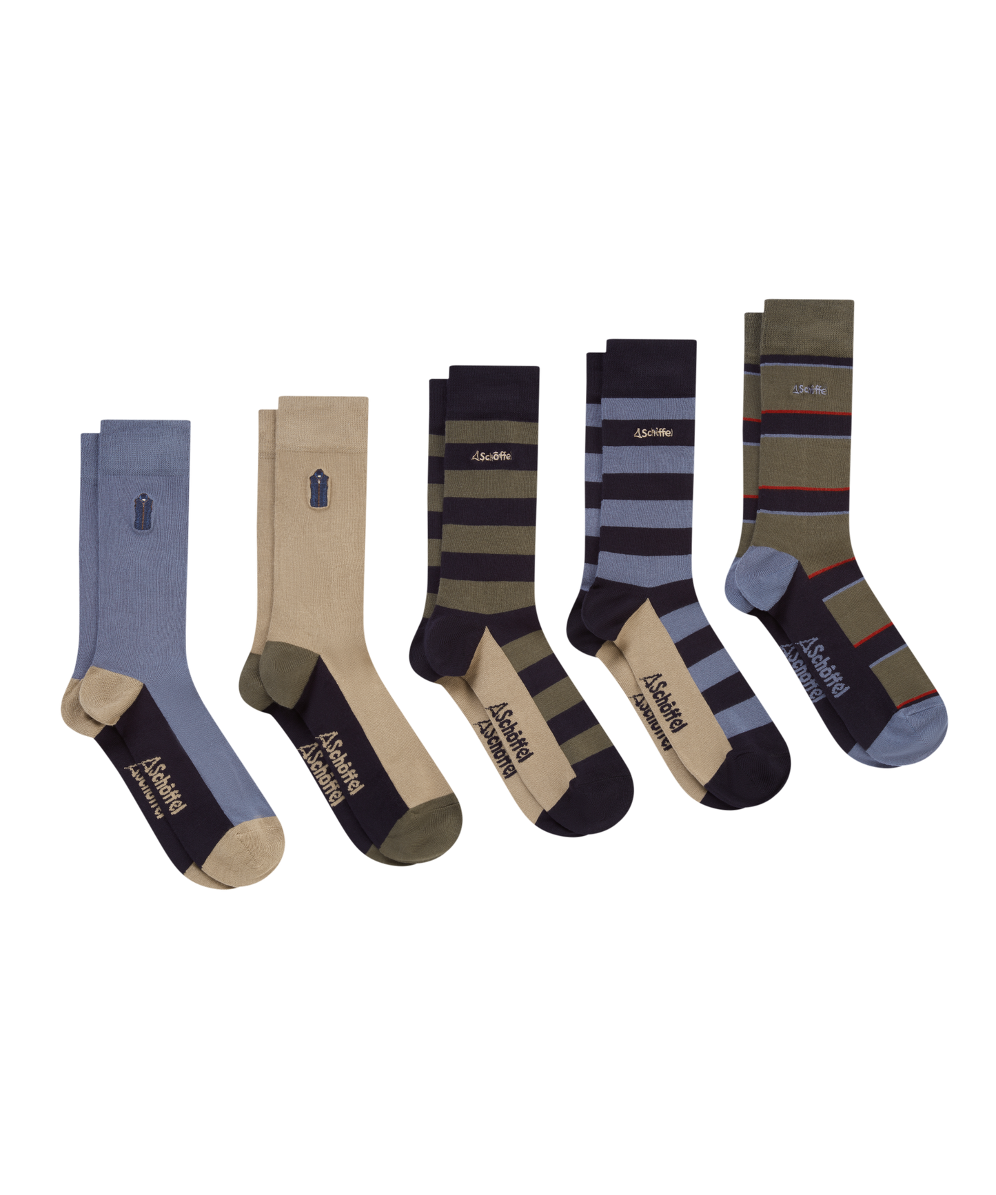 Men's Bamboo Socks (Box Of 5) - Oakham Mix