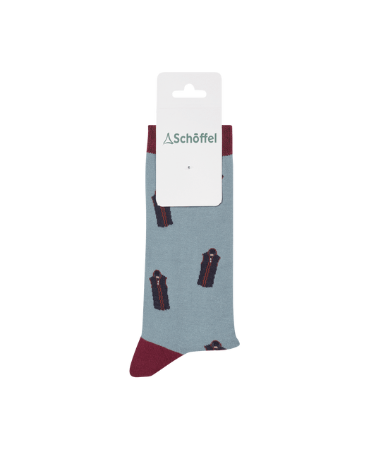 Women's Single Cotton Socks - Sterling Blue Lyndon
