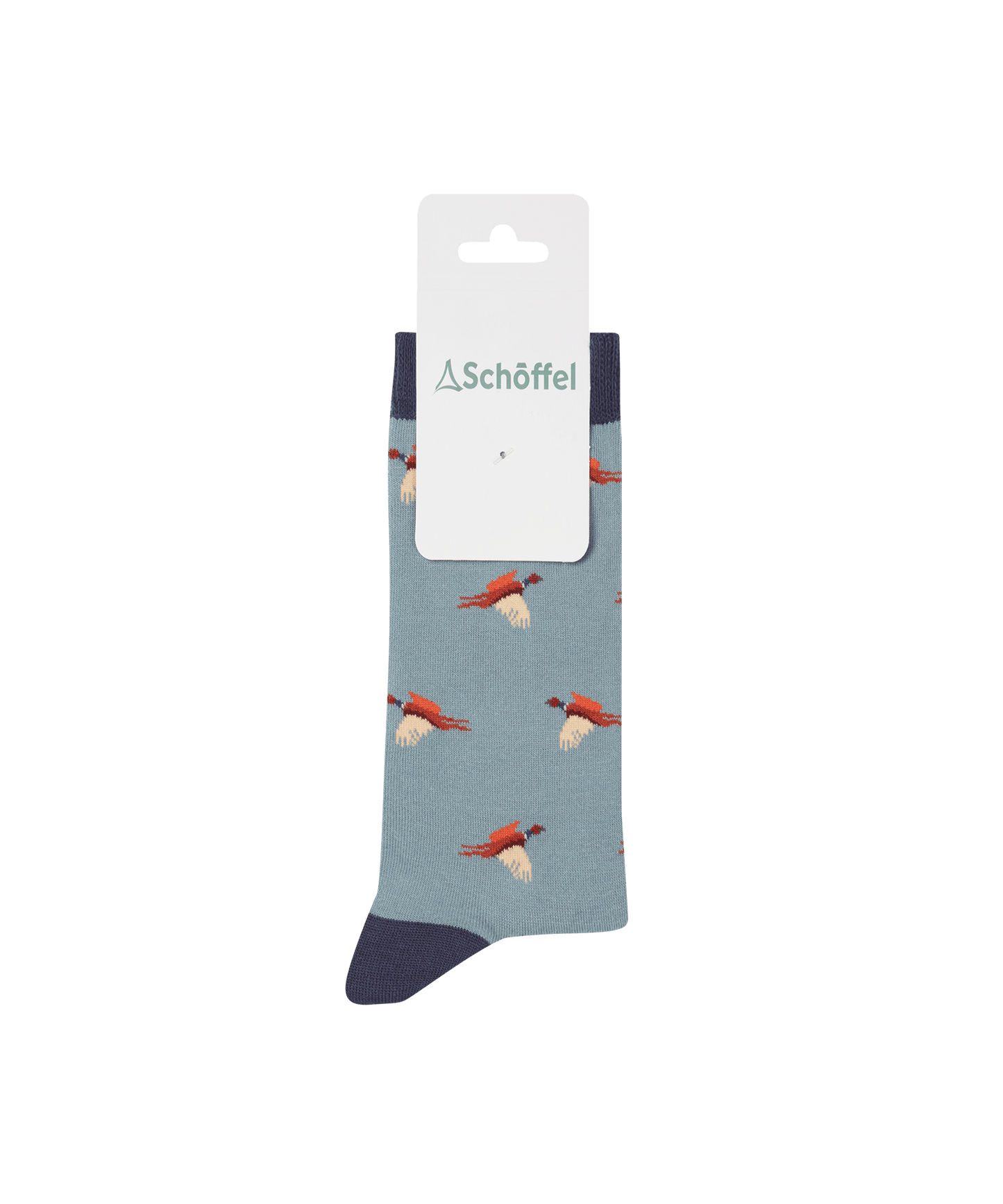 Women’s single socks sterling blue pheasant