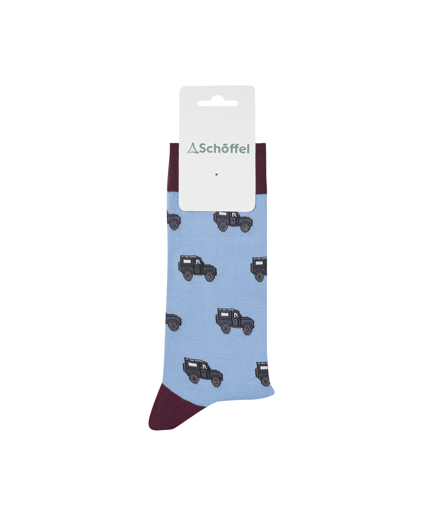 Men's Single Cotton Socks - Blue Off Roader