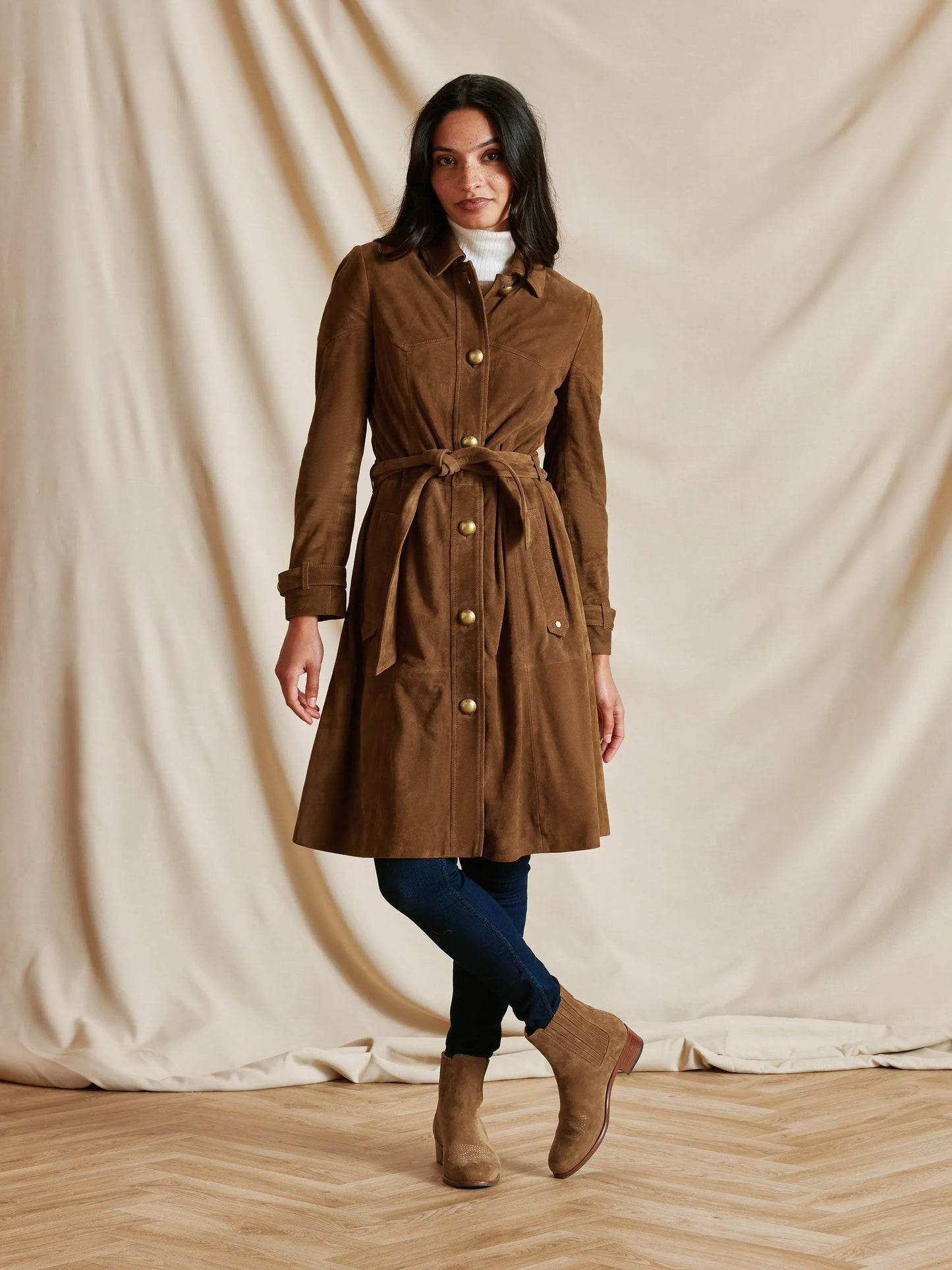 Lylla Tan Suede Coat