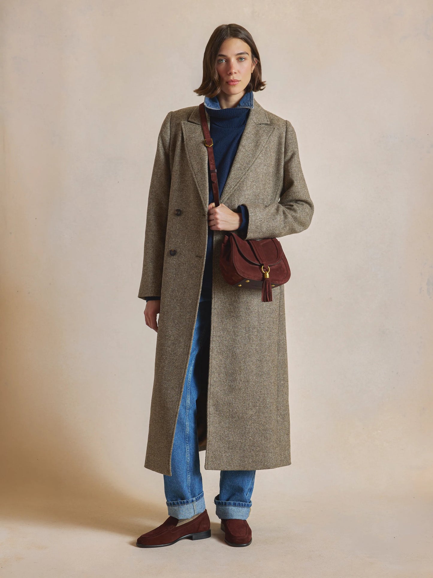 Langham Port Suede Messenger Bag