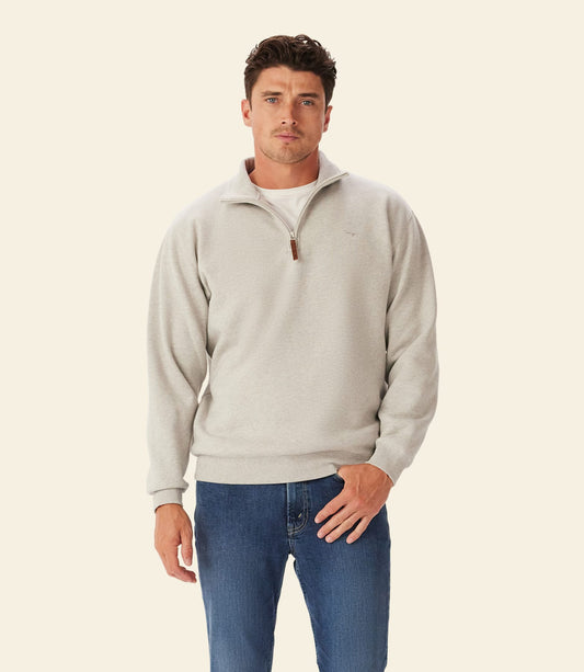 Mulyungarie 1/4 Zip Sweatshirt Grey Marl