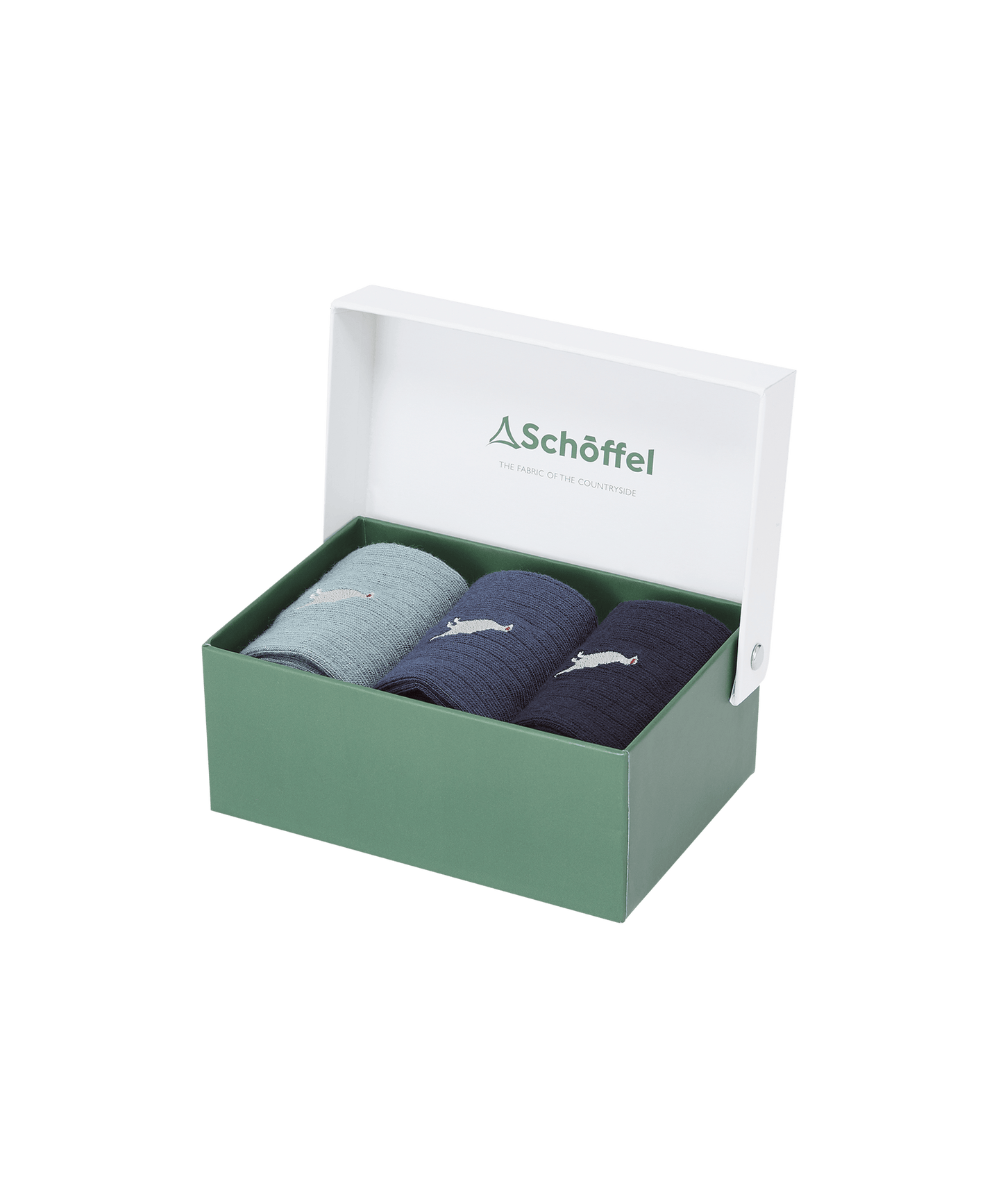 Bamboo Socks (Box Of 3) - Blue Ptarmigan Mix