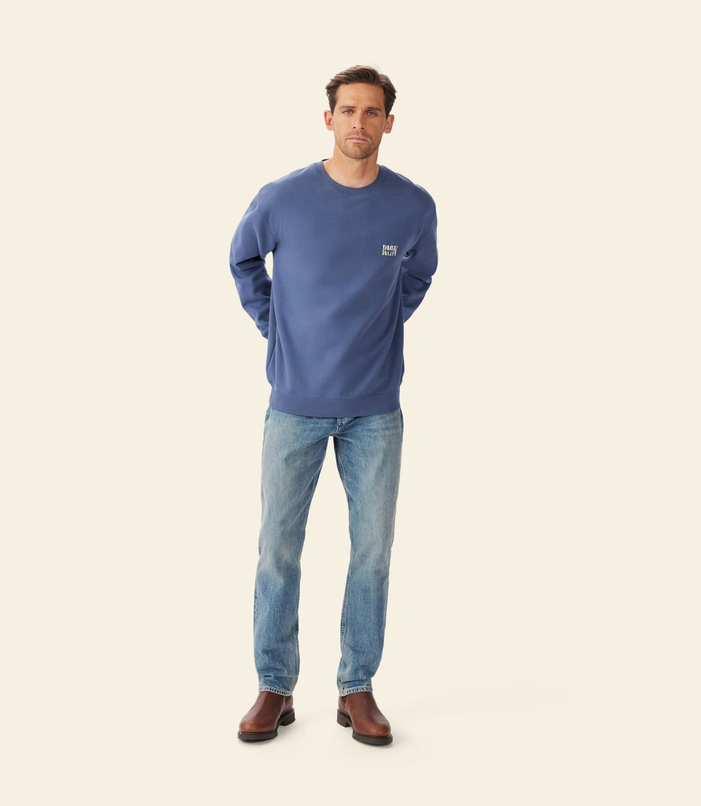 Branded Crew Sweatshirt Blue