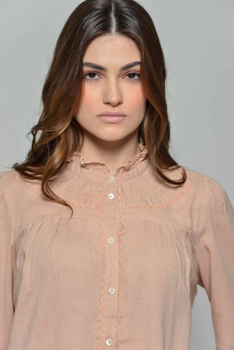 Greta Peach Blouse