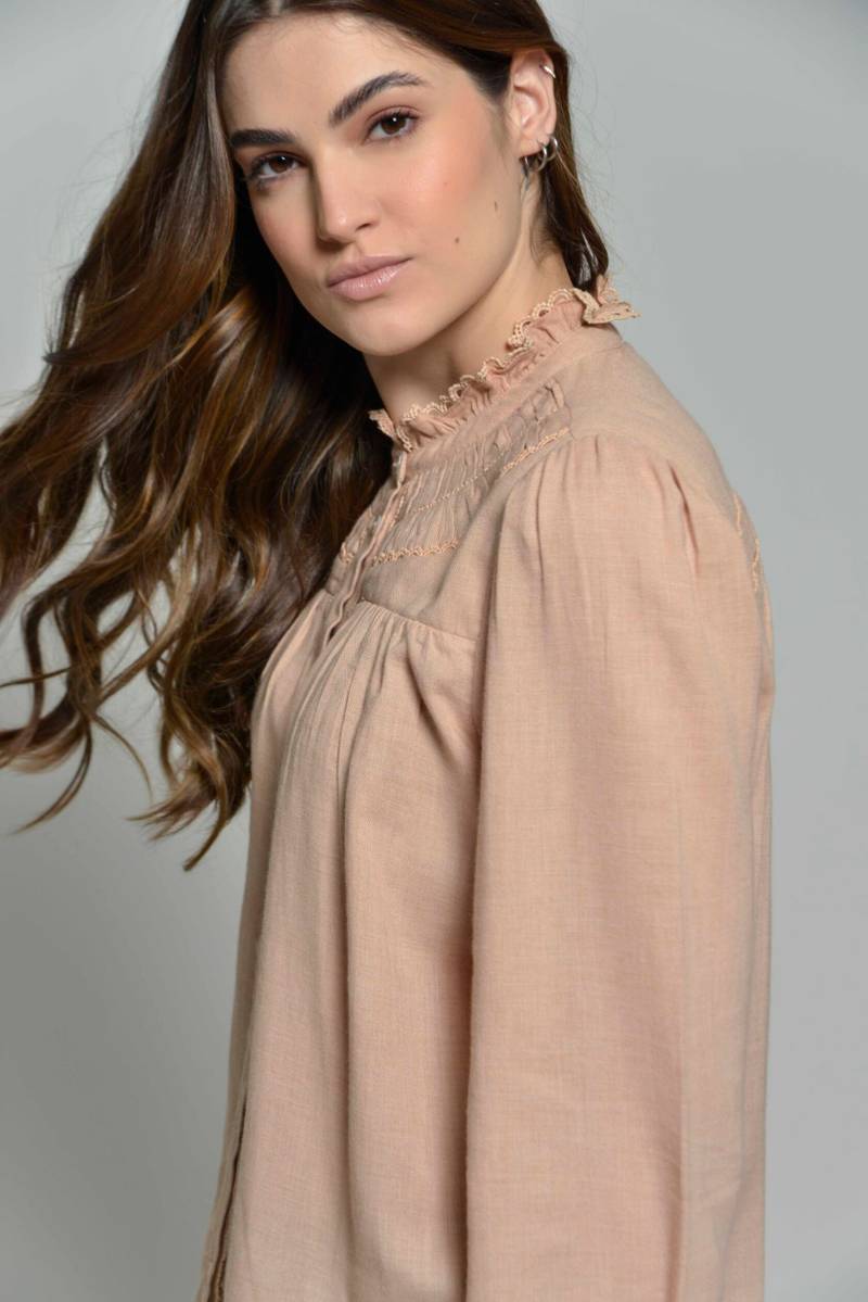 Greta Peach Blouse