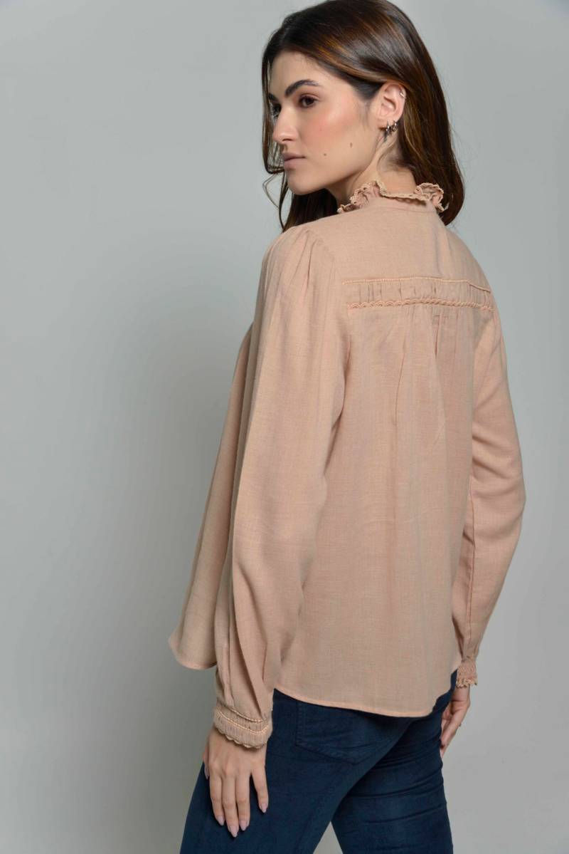 Greta Peach Blouse