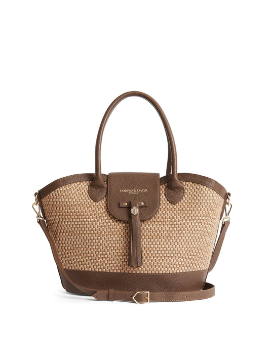 The Windsor Basket Bag -Tan Leather