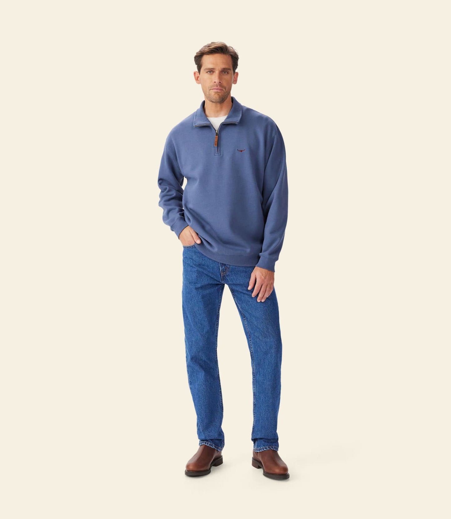 Mulyungarie 1/4 Zip Blue
