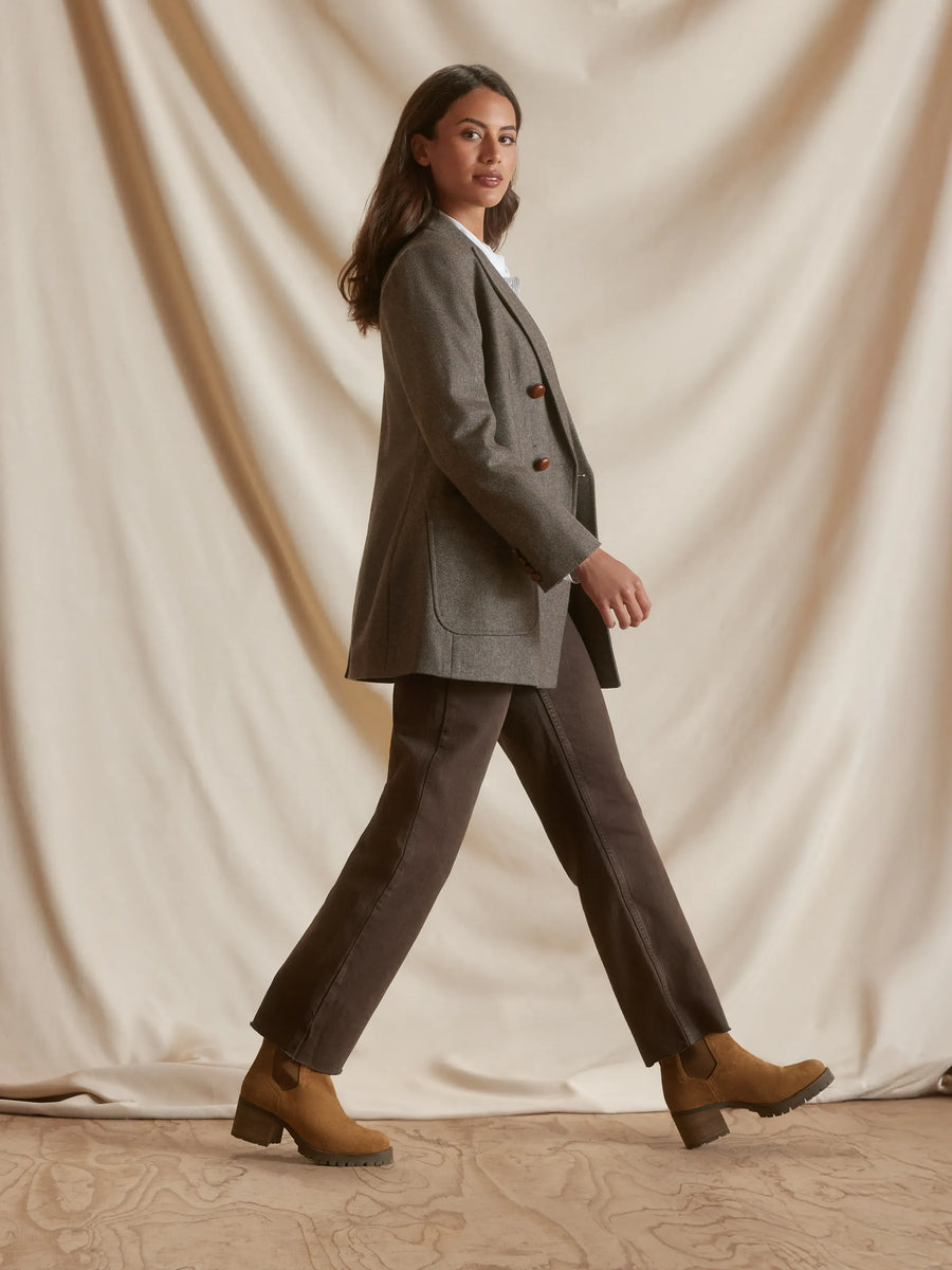 Boudica Tan Suede Ankle Boot