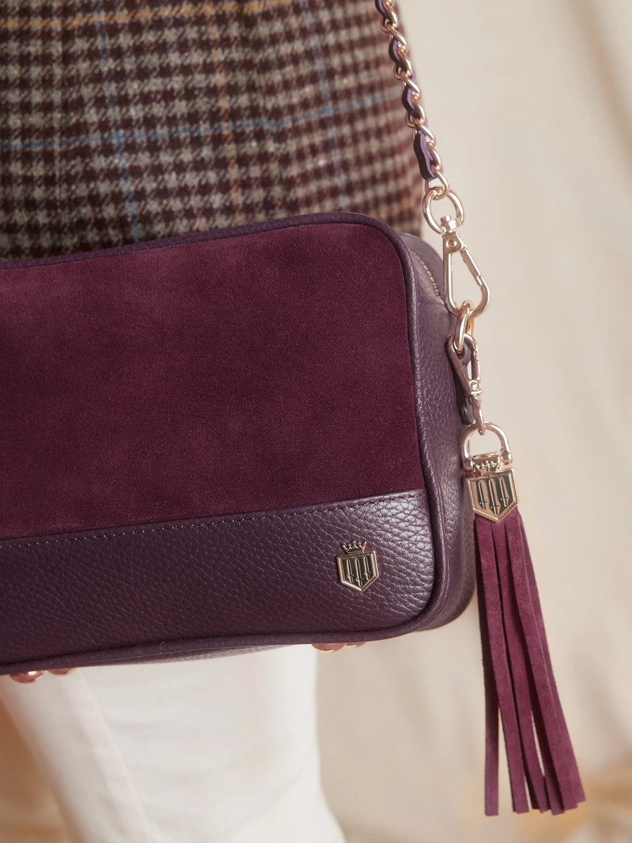 Premium Stockists Exclusive Finsbury Women's Crossbody Bag - Elderberry Suede