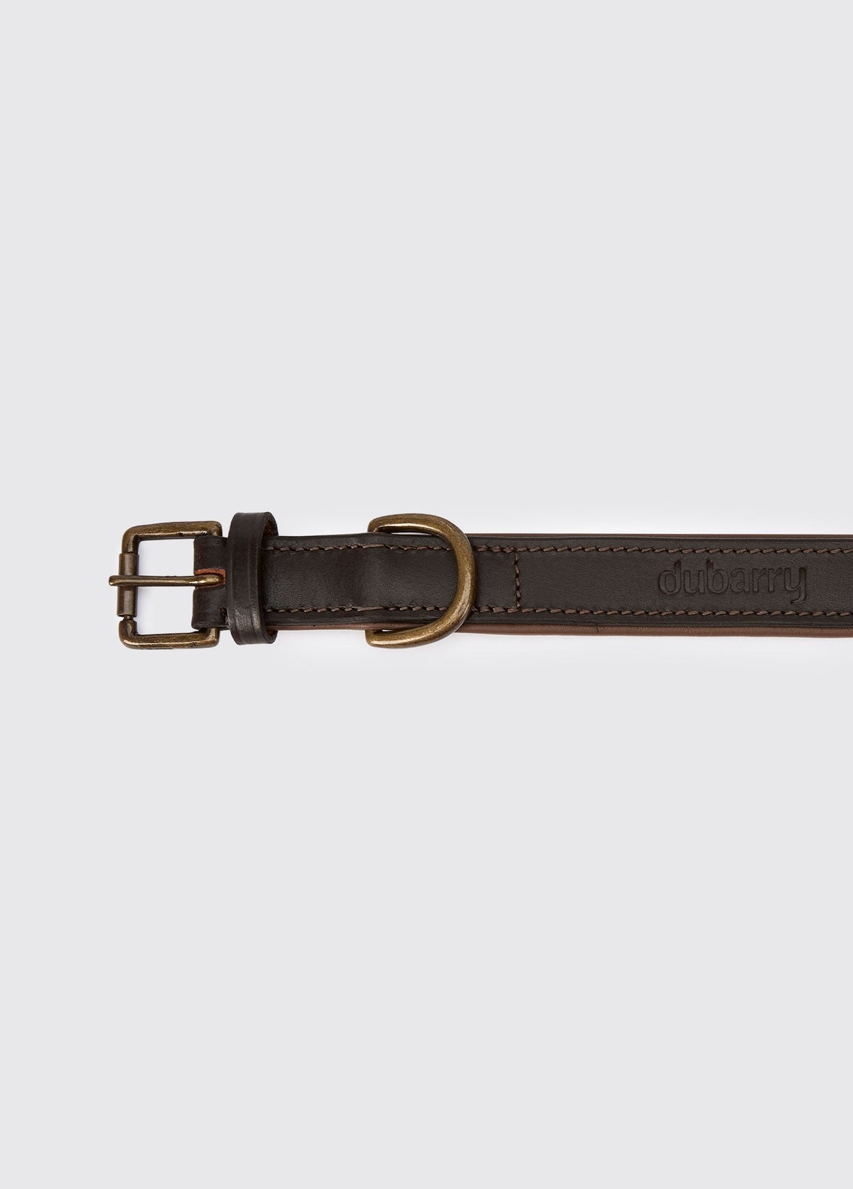 Axel Padded Leather dog collar - Mahogany