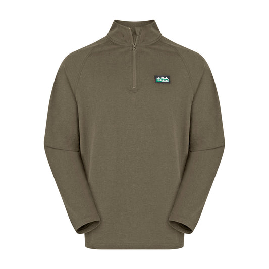 Men’s Baseline Pull on Zip Top Light Bark