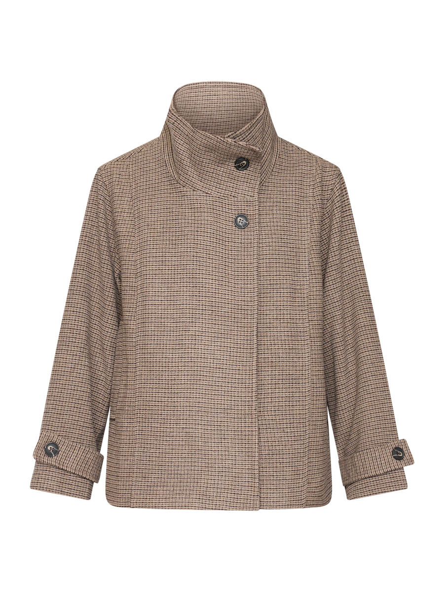 Sitta Checked Jacket Dark Brown Check