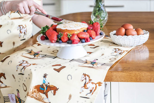 Western pattern tea towel
