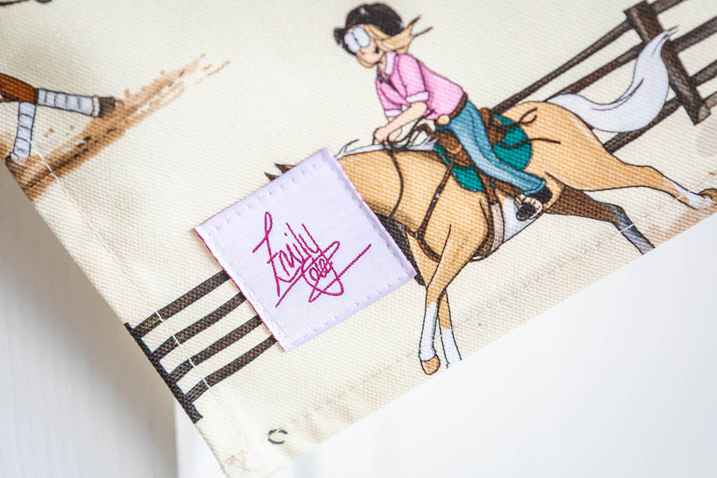 Western pattern tea towel