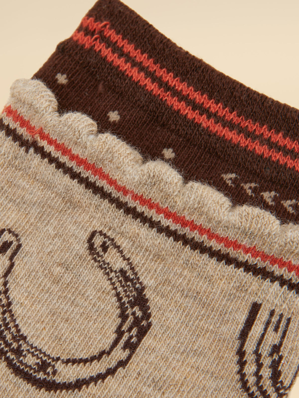 Women's Everyday Brown & Neutral Rodeo Cotton Blend Socks 2 Pack (size 4-8)