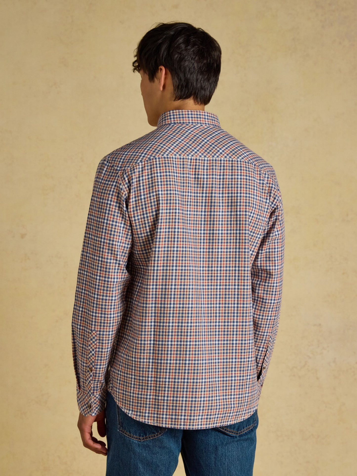 Oat Long Sleeve Brushed Flannel Shirt