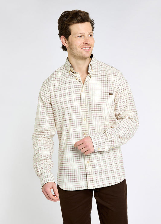 Drumcar Men’s tattersall check shirt - Elk
