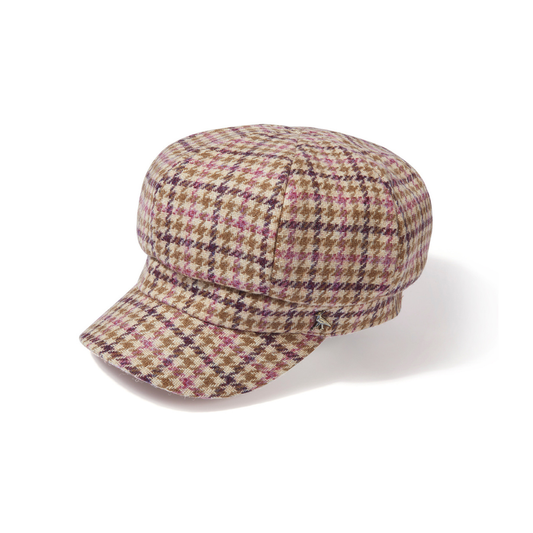 The Higham Tweed Baker Boy Mulberry