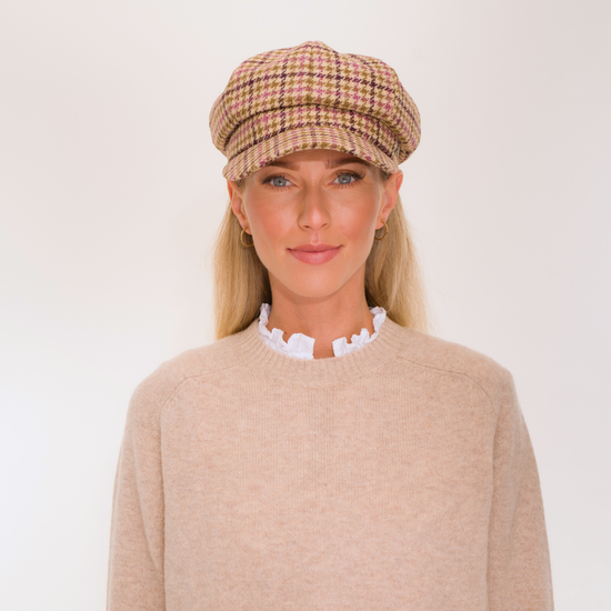 The Higham Tweed Baker Boy Mulberry