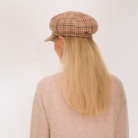 The Higham Tweed Baker Boy Mulberry