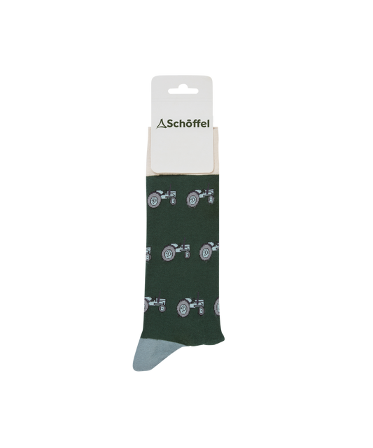 Men's Single Cotton Sock Grey Tractor