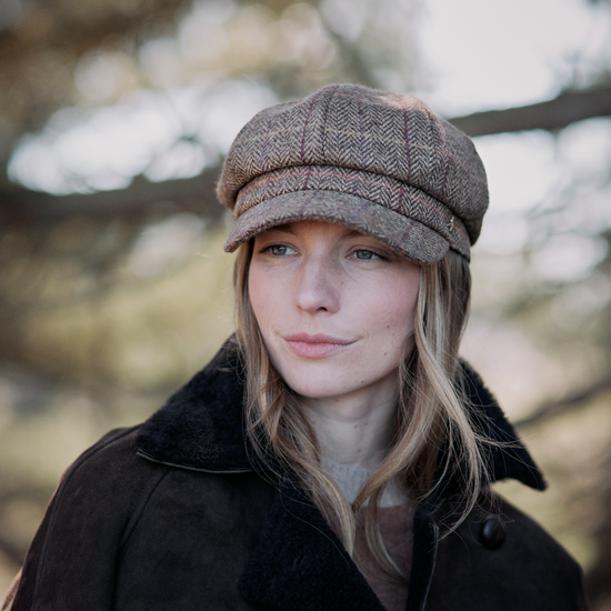 The Higham Tweed Baker Boy Chestnut