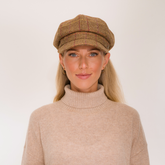 The Higham Tweed Baker Boy Chestnut