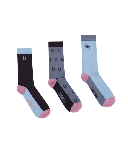 Women's Bamboo Sock (Box Of 3) Equestrian Mix