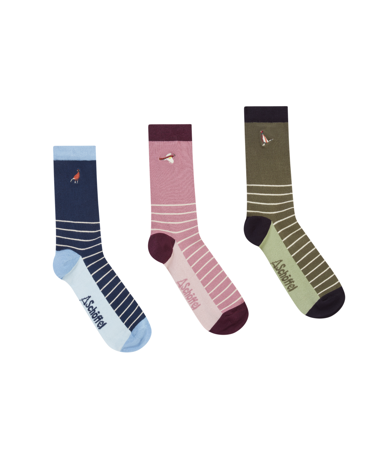 Women's Bamboo Sock (Box Of 3) Pheasant Mix