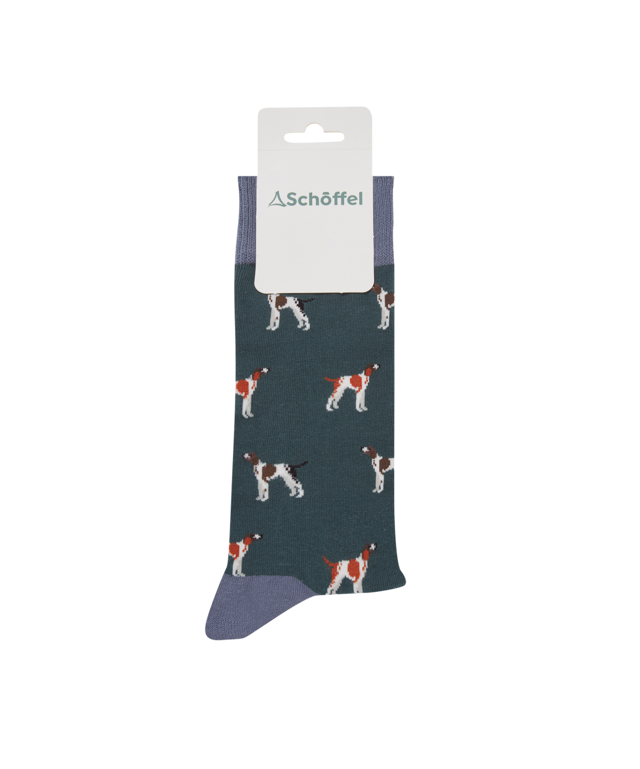 Men’s Single Cotton Socks Green Pointer